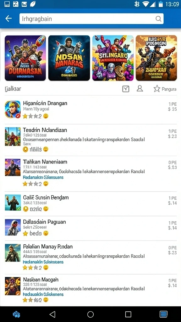 Interface permainan yang user-friendly.