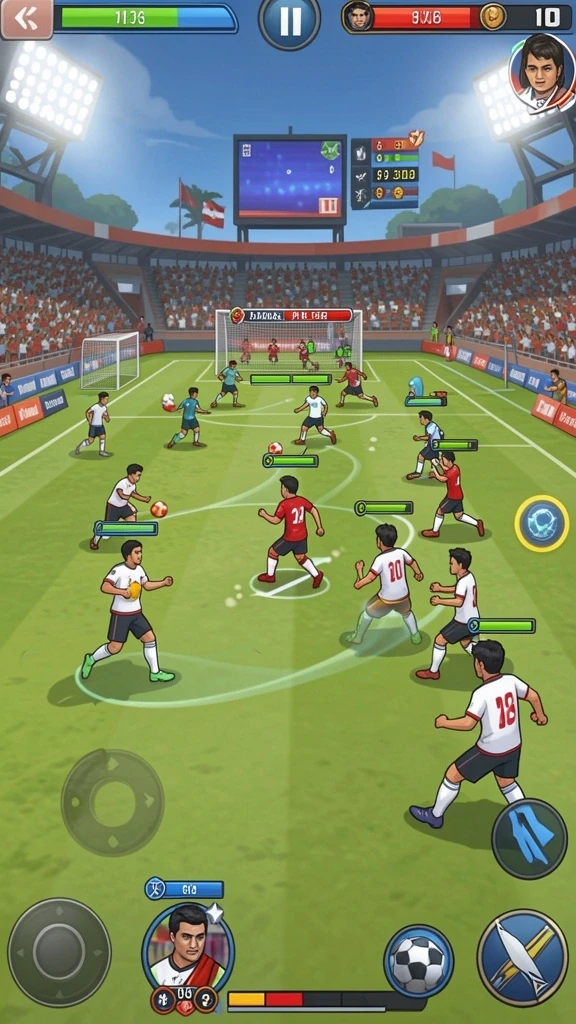 Screenshot menunjukkan pemandangan indah dari level baru.