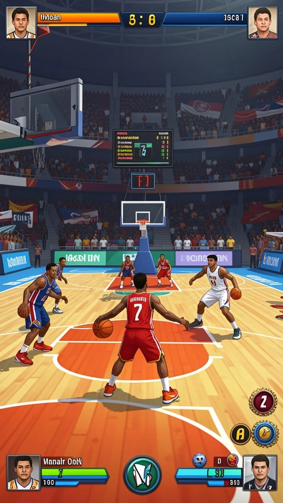 Screenshot saat pemain bersaing di mode multiplayer.