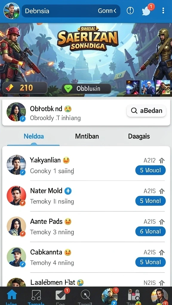 Tampilan antarmuka utama FIONA77 yang menarik.