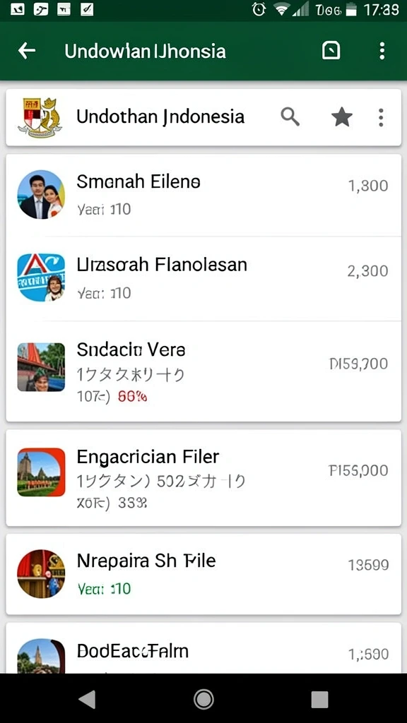 Tampilan antarmuka yang user-friendly.