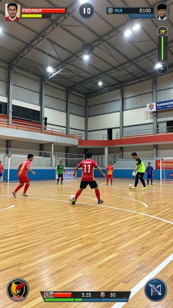 Tangkapan layar memperlihatkan karakter utama dalam misi.