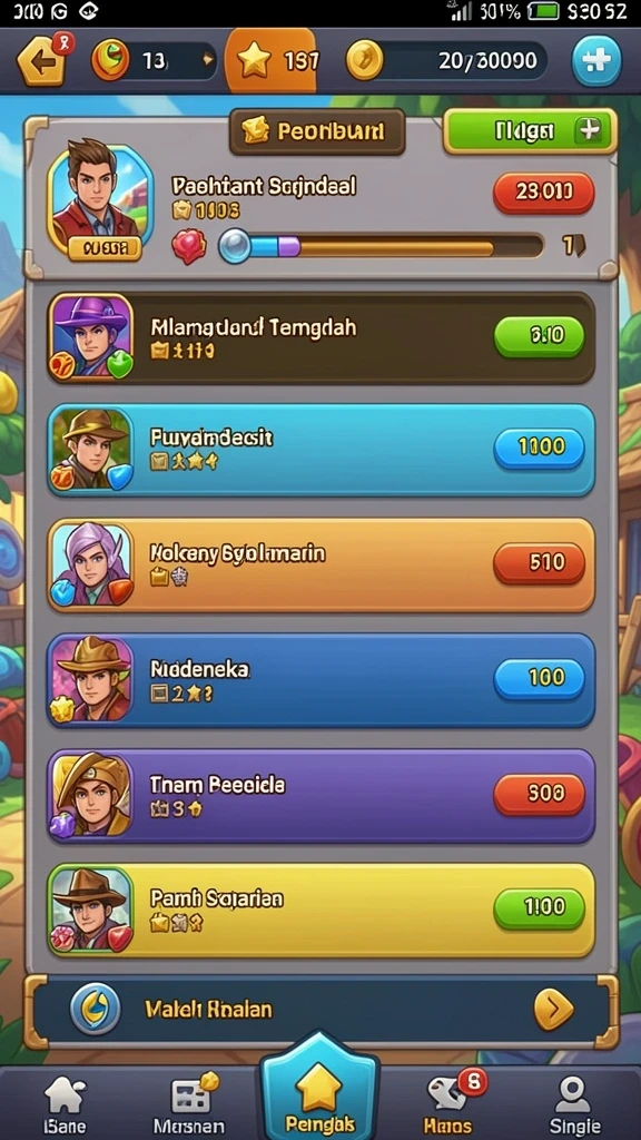 Fitur multiplayer yang memungkinkan bermain dengan teman.