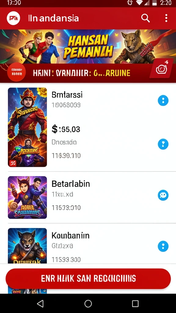 Fitur permainan yang beragam dan interaktif.