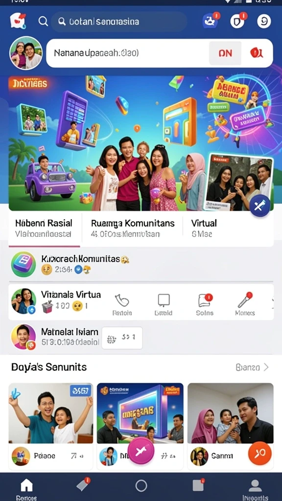 Screenshot menghadirkan berbagai pilihan permainan seru.