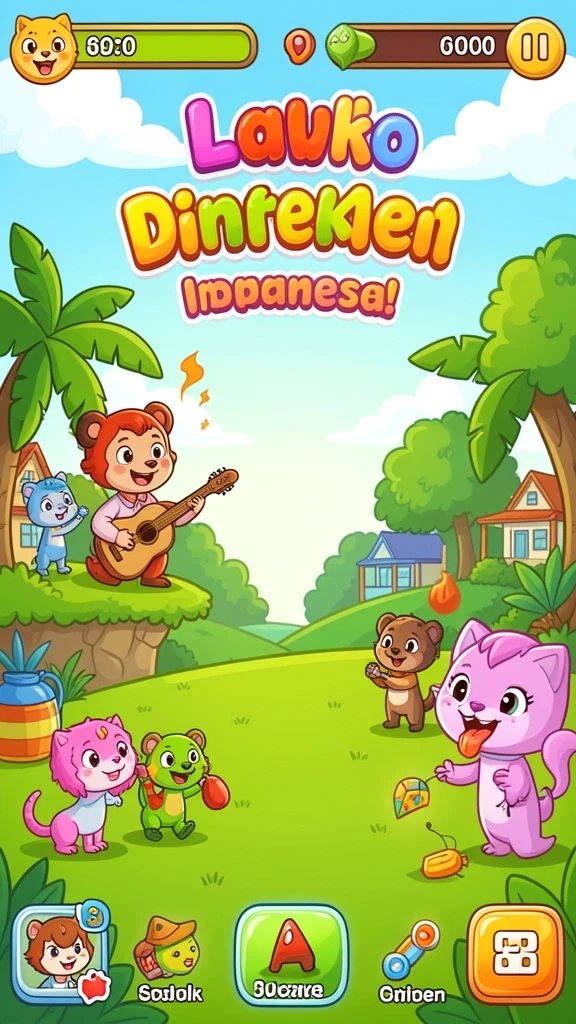 Tampilan home screen PAKBOSTOGEL yang menarik dan intuitif.