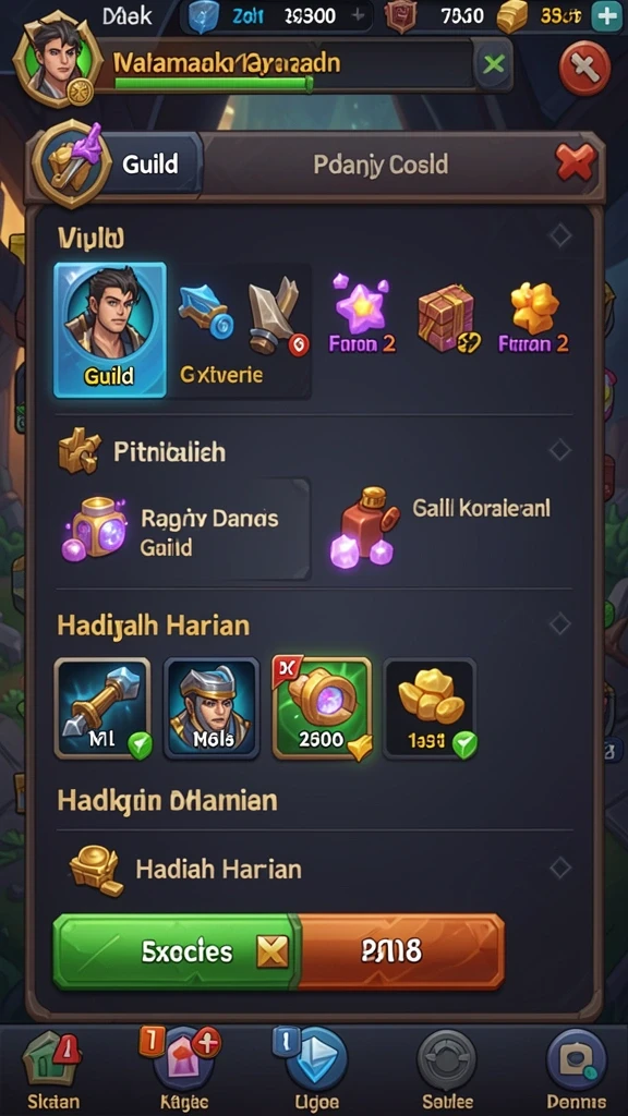 Interaksi seru antar pemain dalam event.