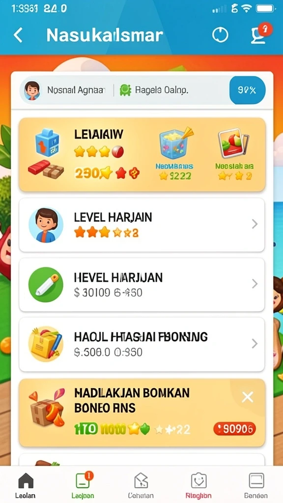 Antarmuka pengguna PTTOGEL yang menarik dan mudah dipahami.