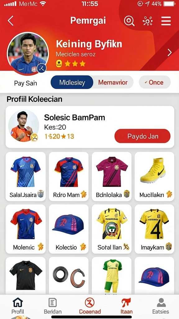 Tampilan layar utama dengan pilihan permainan yang beragam.
