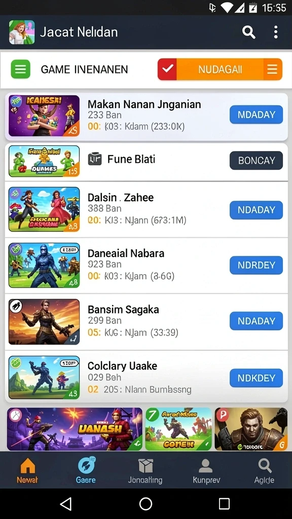 Tampilan utama yang menarik dan intuitif.