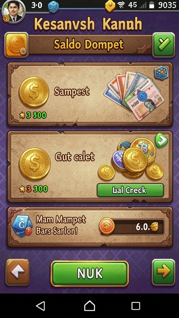 Tampilan level yang memukau dan detail.