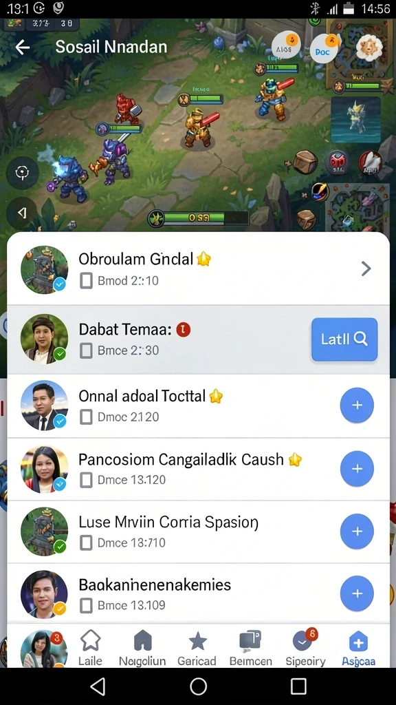 Tampilan antarmuka permainan yang menarik.