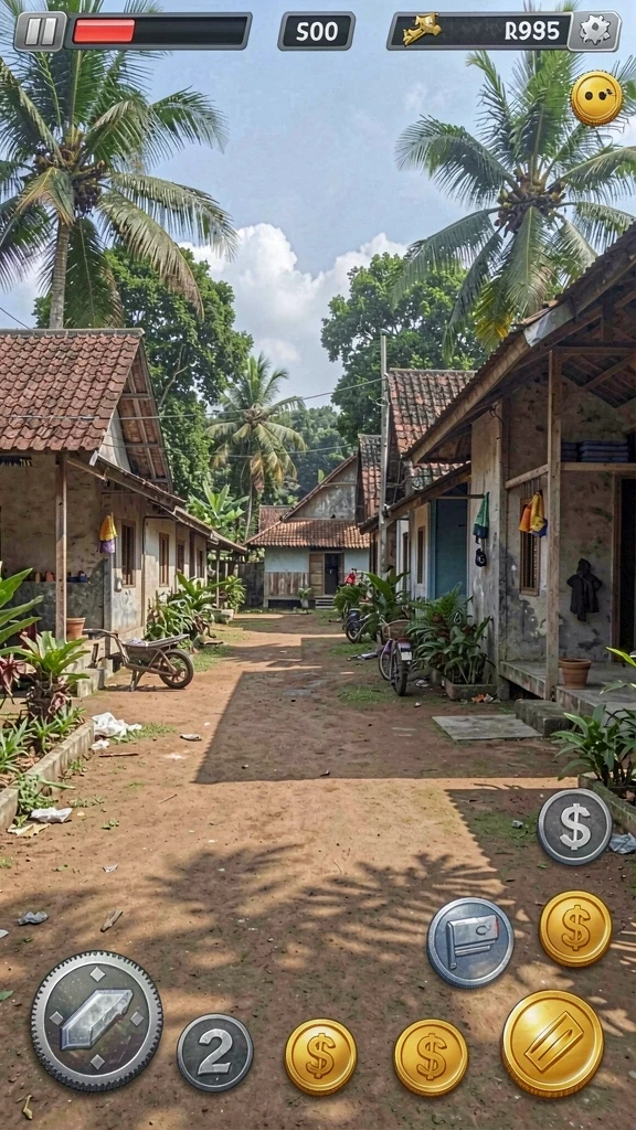 Tampilan menu awal yang menarik dan interaktif.
